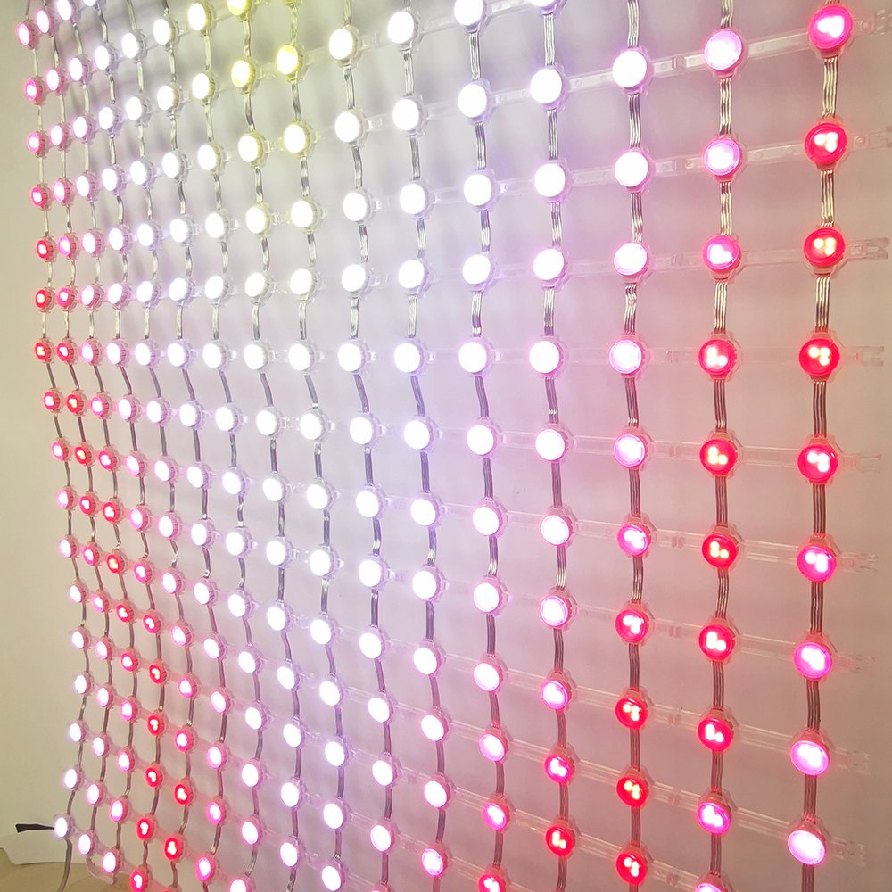 P55 RGB LED Pixel Digital Strip Light Club House Party Rave Show Decoration Mesh Ceiling or Wall Installation