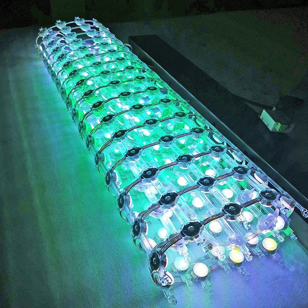 P55 RGB LED Pixel Digital Strip Light Club House Party Rave Show Decoration Mesh Ceiling or Wall Installation
