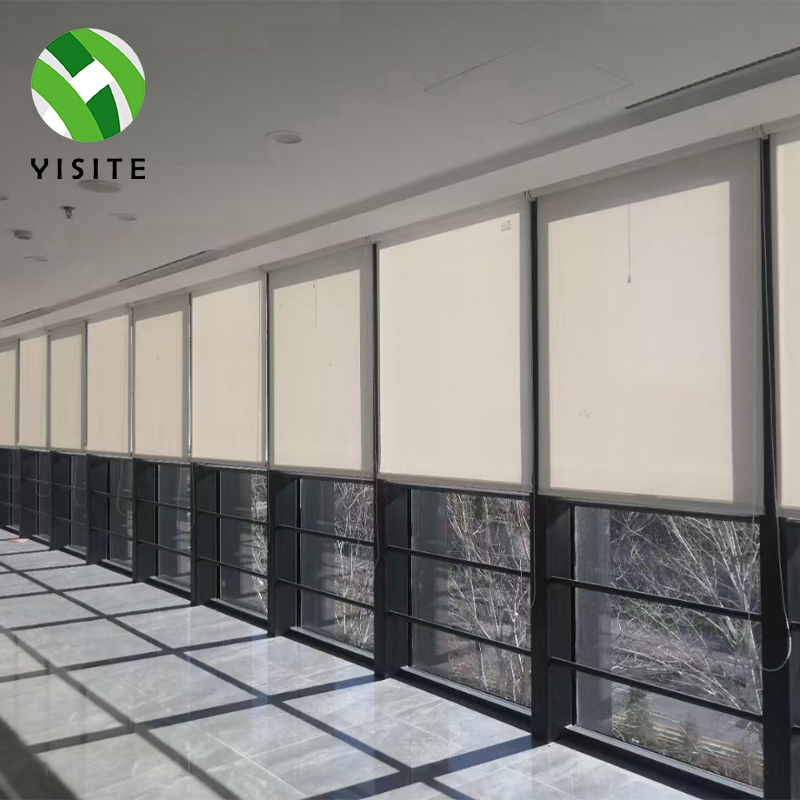 YST factory Digital Printing motorised windproof roller blinds curtain zipper track windproof roller blinds zip screen