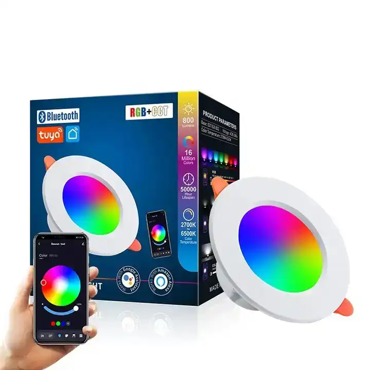 Zigbee Smart Tuya Led Downlight Trimless Dimmable RGB Recessed Ceiling Light Pot Light Smart Downlight