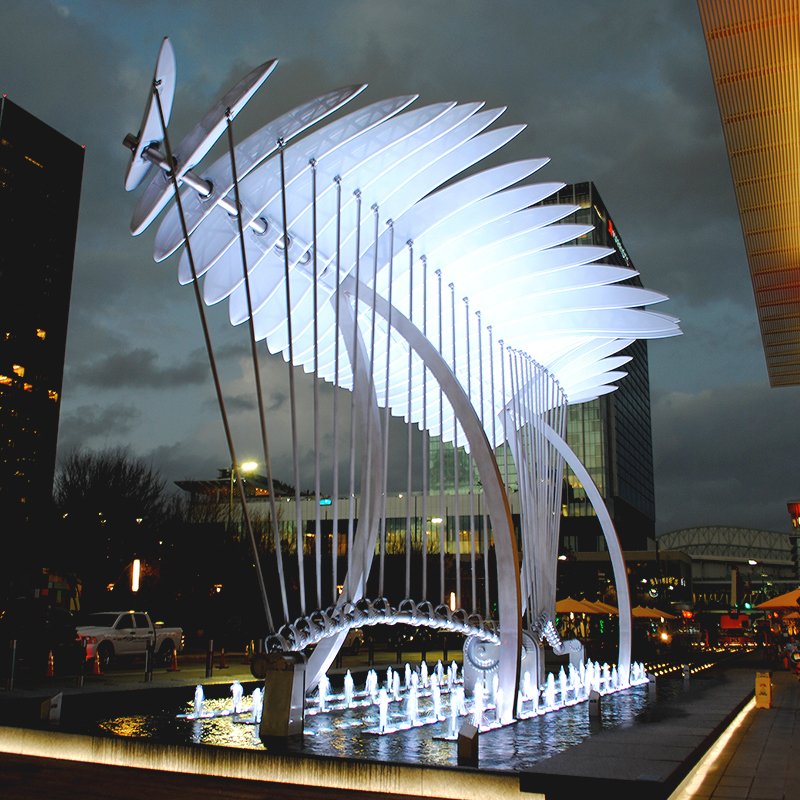 Modern outdoor large building garden Luxury hotel restaurant doorway shopping mall custom creative decorative modeling lights