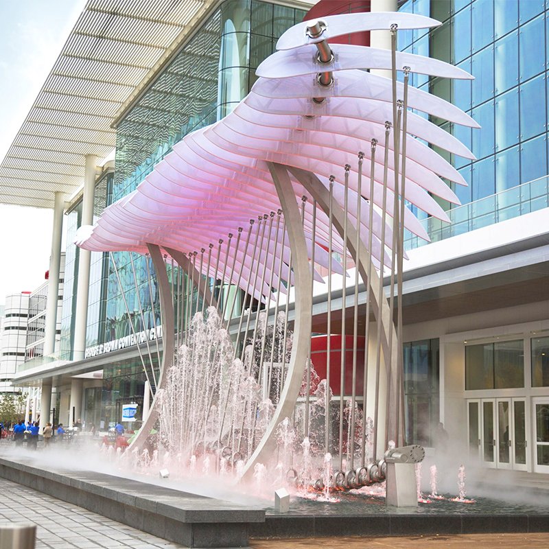 Modern outdoor large building garden Luxury hotel restaurant doorway shopping mall custom creative decorative modeling lights