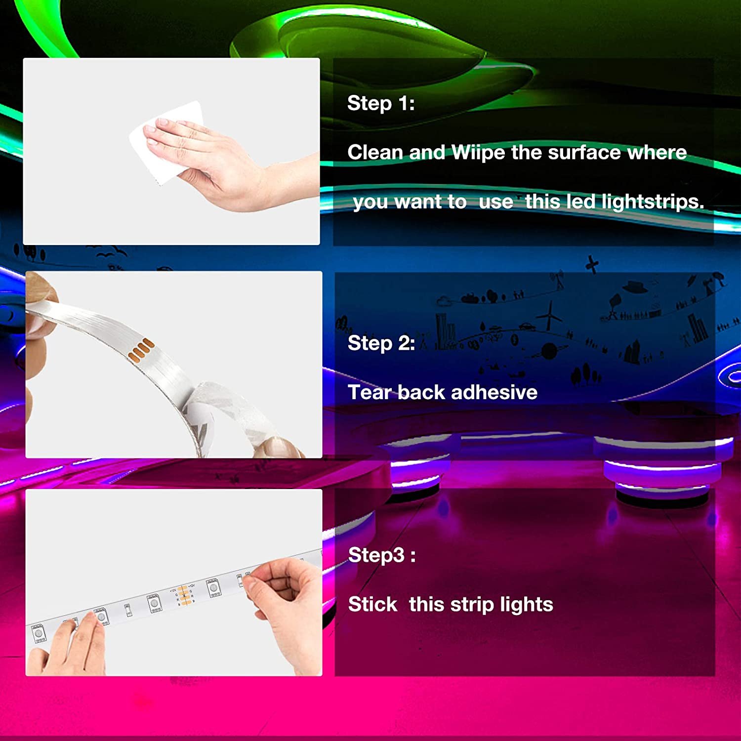 5m 5050 12v RGBW IP65 Outdoor Color Changing Club Bar Wedding Party Room Ceiling Decor Tuya WiFi Smart APP Control