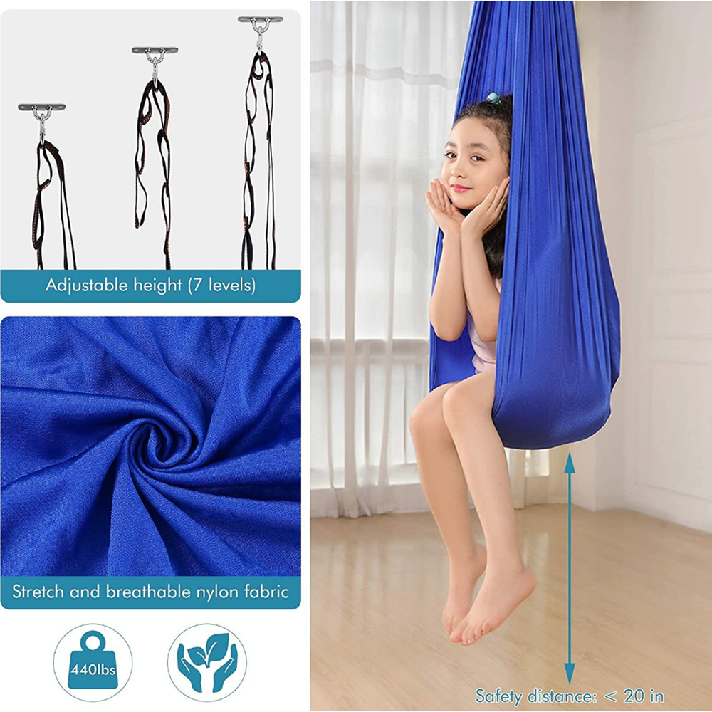 Indoor Outdoor Therapy Sensory Training Baby Light Weight Yoga Hammock Swing for Children with Special Needs CE