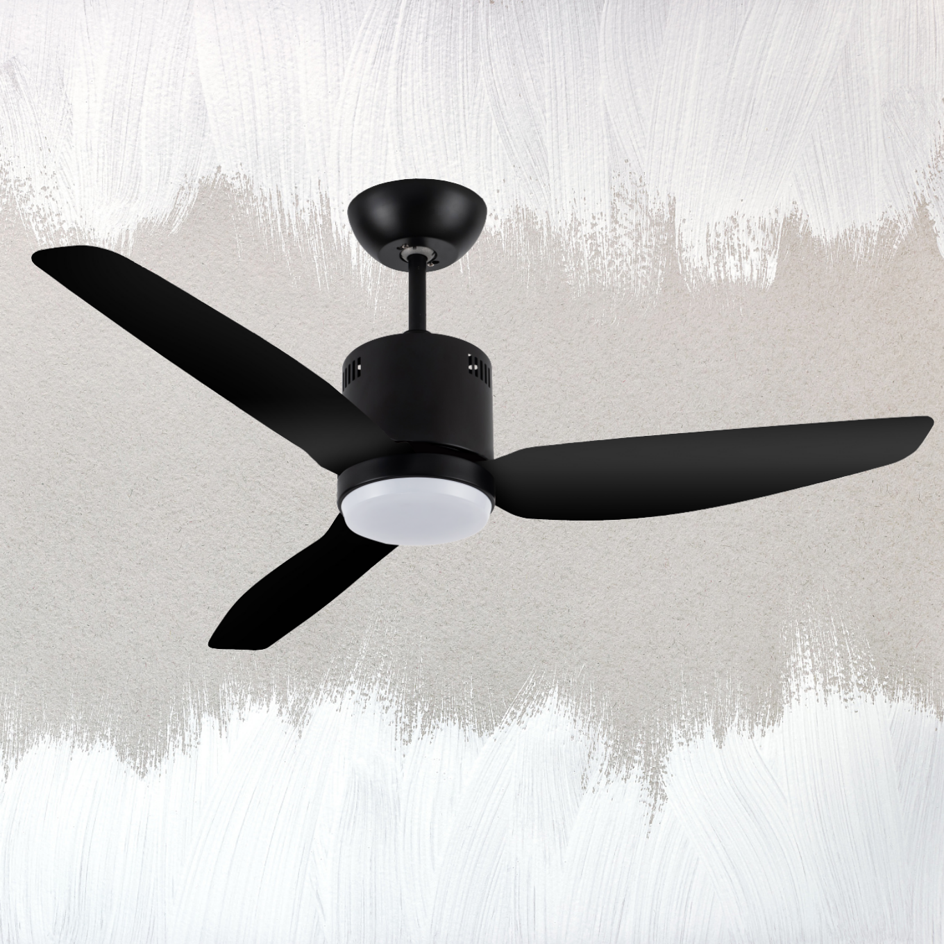 Wholesale for 6 speeds indoor outdoor ceiling fans with dimmable LED light Noiseless 3 ABS Reversible Blades Black ceiling fan