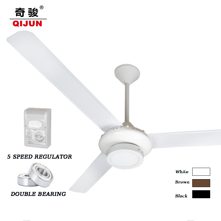 56 Inch Panasonicon Copper Motor Lager Air Flow 110V 60Hz KDK Style Industrial Ceiling Fan with LED Light