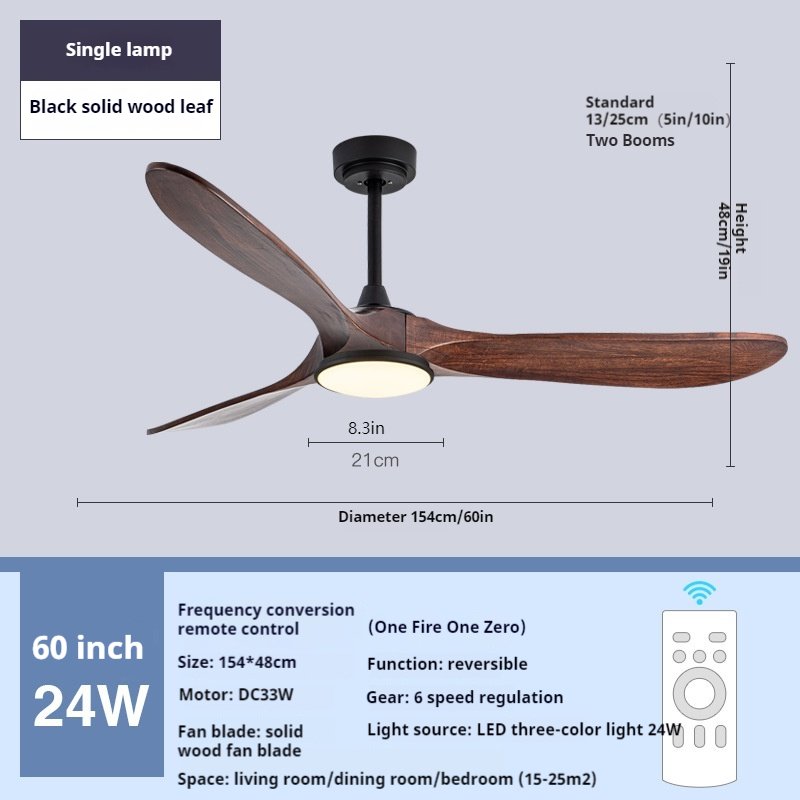 Wholesale Tri Colored Light Remote Control Ceiling Fan Led Ceiling Fans For Hotel Fan Ceiling With Six Wind Wood