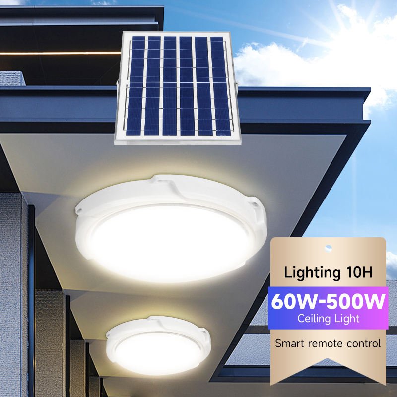 Solar Powered Lighting Energy Outdoor Home Lighting System House Hanging Panel Ceiling Solar Led Outdoor Light
