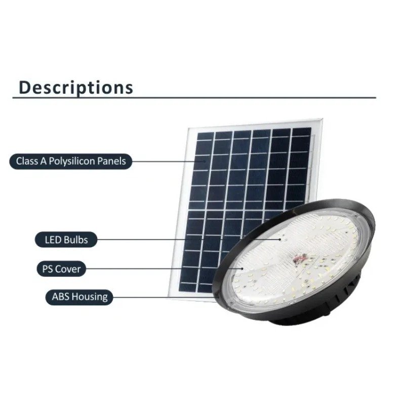 Ufo Highbay Led 100w 200w 300w 400w Pathway Outdoor Garden Solar High Bay Light Waterproof