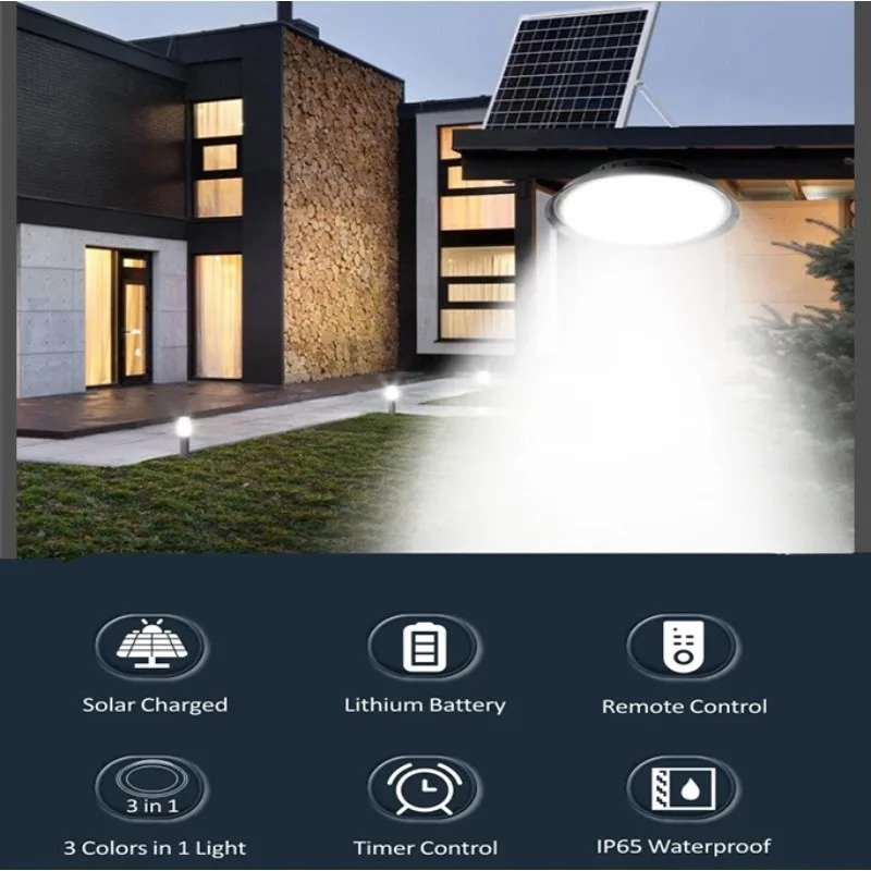 Ufo Highbay Led 100w 200w 300w 400w Pathway Outdoor Garden Solar High Bay Light Waterproof