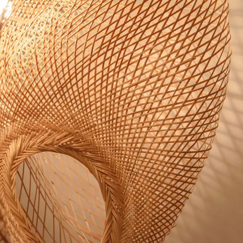 Lampshade frames wholesale product bamboo handmade vietnam rattan lamp shades covers hanging living room decor pendant light