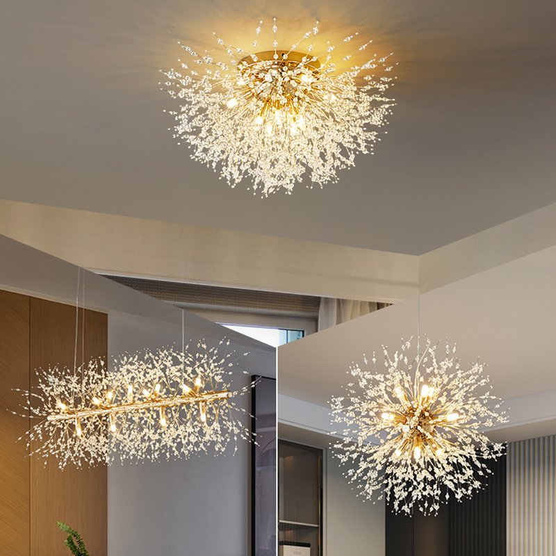 Nordic Designer Crystal Pendant Light Display Bedside Bar Counter Staircase Lighting Fixtures Chandeliers Pendant Lights