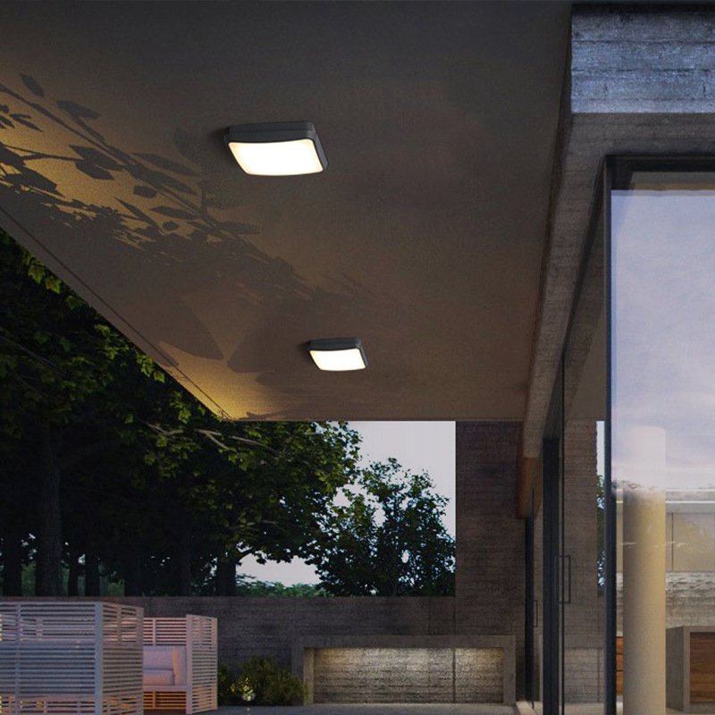 LED Outdoor Ceiling Light Waterproof Balcony Lamp Modern Simple Outdoor Courtyard Corridor Corridor Gate Circular Ceiling Lamp