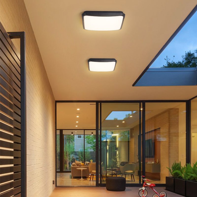 LED Outdoor Ceiling Light Waterproof Balcony Lamp Modern Simple Outdoor Courtyard Corridor Corridor Gate Circular Ceiling Lamp