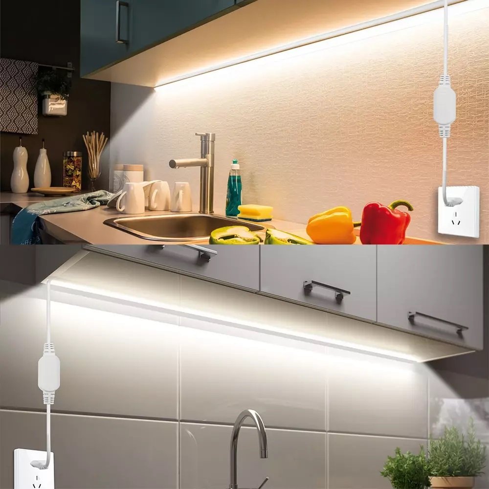 110V 220V 230V Cob LED Strip with Plug Connector Waterproof 288 LEDS/m Warm/Neutral/White Indoor Outdoor Decor Led Light Strip