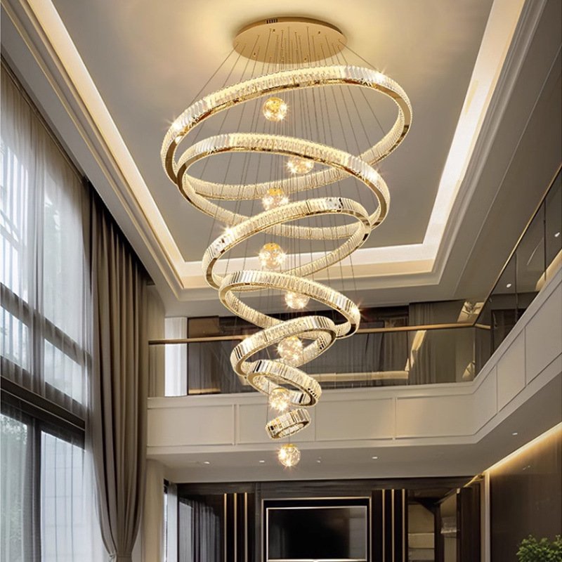 Minimalist Hanging Light Fixtures Bedroom Dining Room Pendant Light Luxury Circle Crystal Chandelier For Home Hotel