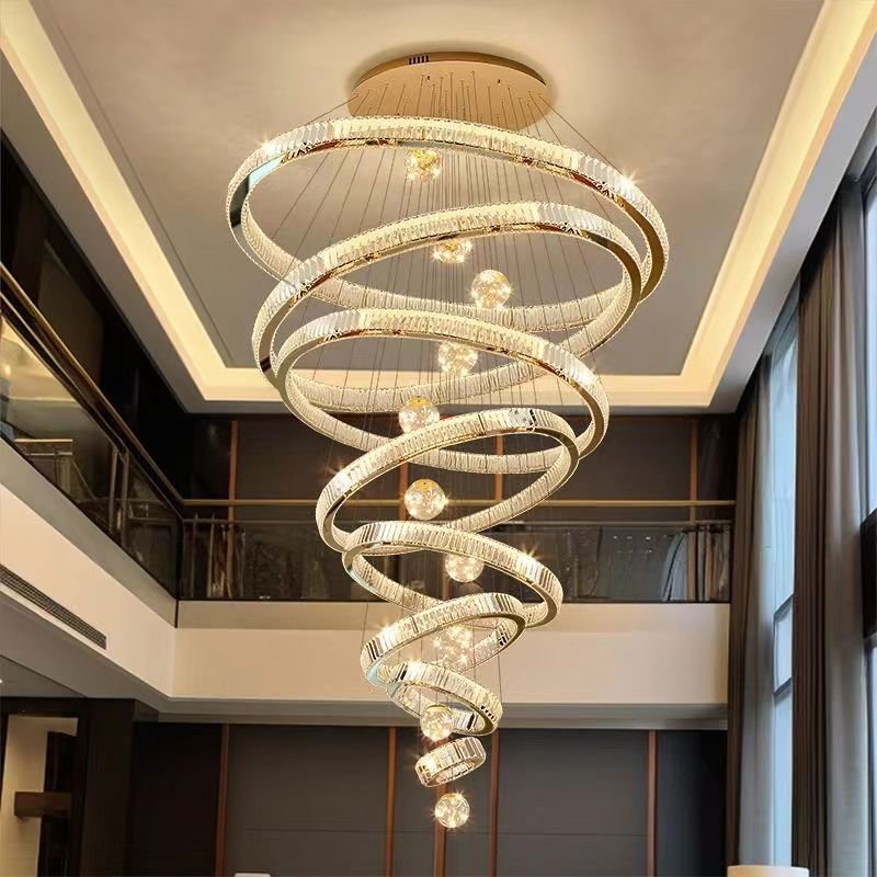Minimalist Hanging Light Fixtures Bedroom Dining Room Pendant Light Luxury Circle Crystal Chandelier For Home Hotel