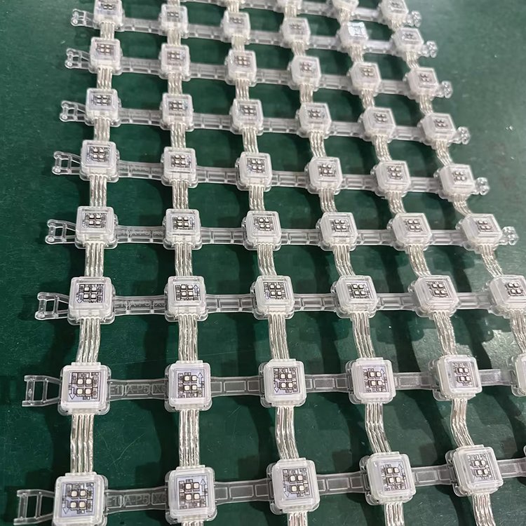 transparent p4o outdoor ip68 flexible scrolling led mesh screen for ceiling display
