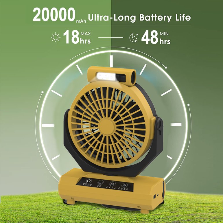 4 Speeds and Timing Battery Operated Mini Fan light portable multifunction home outdoor camping fan usb