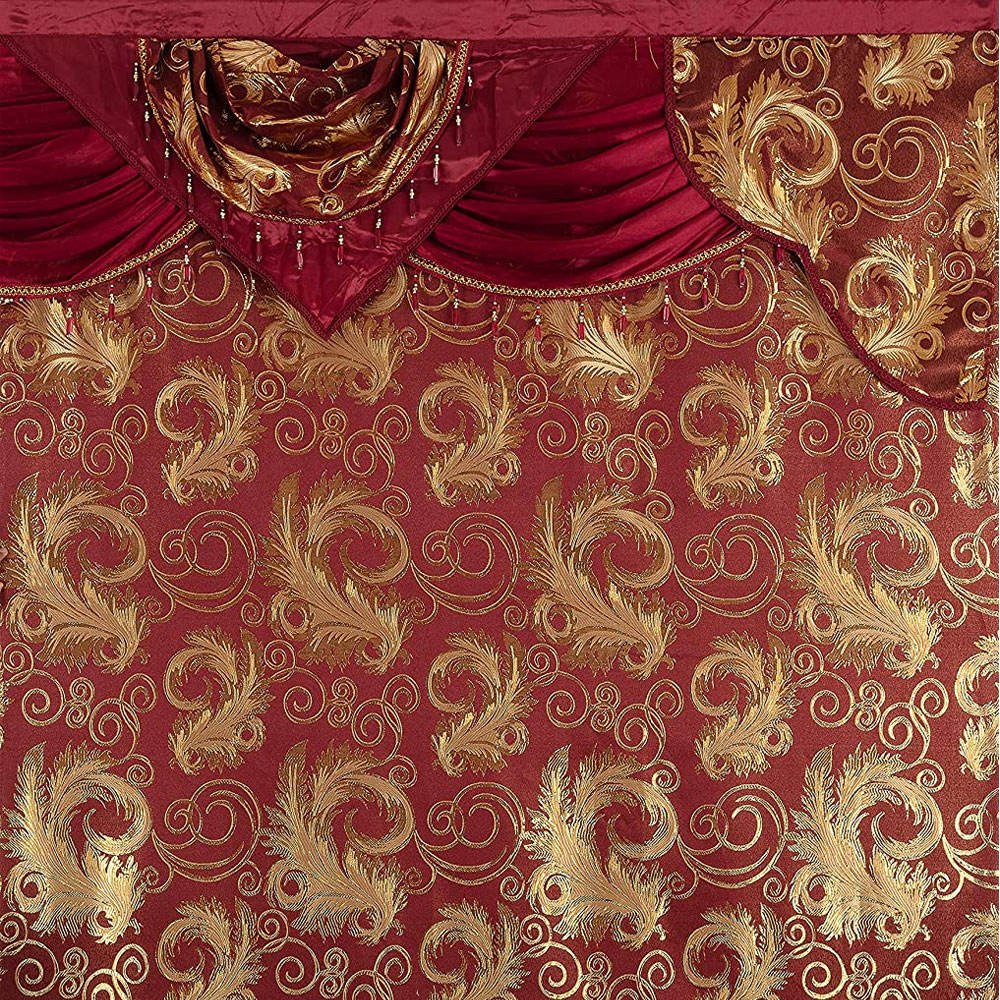 Design Your Customized Printed Top High Quality Red Curtains / Wholesale New Model Best Selling Curtain