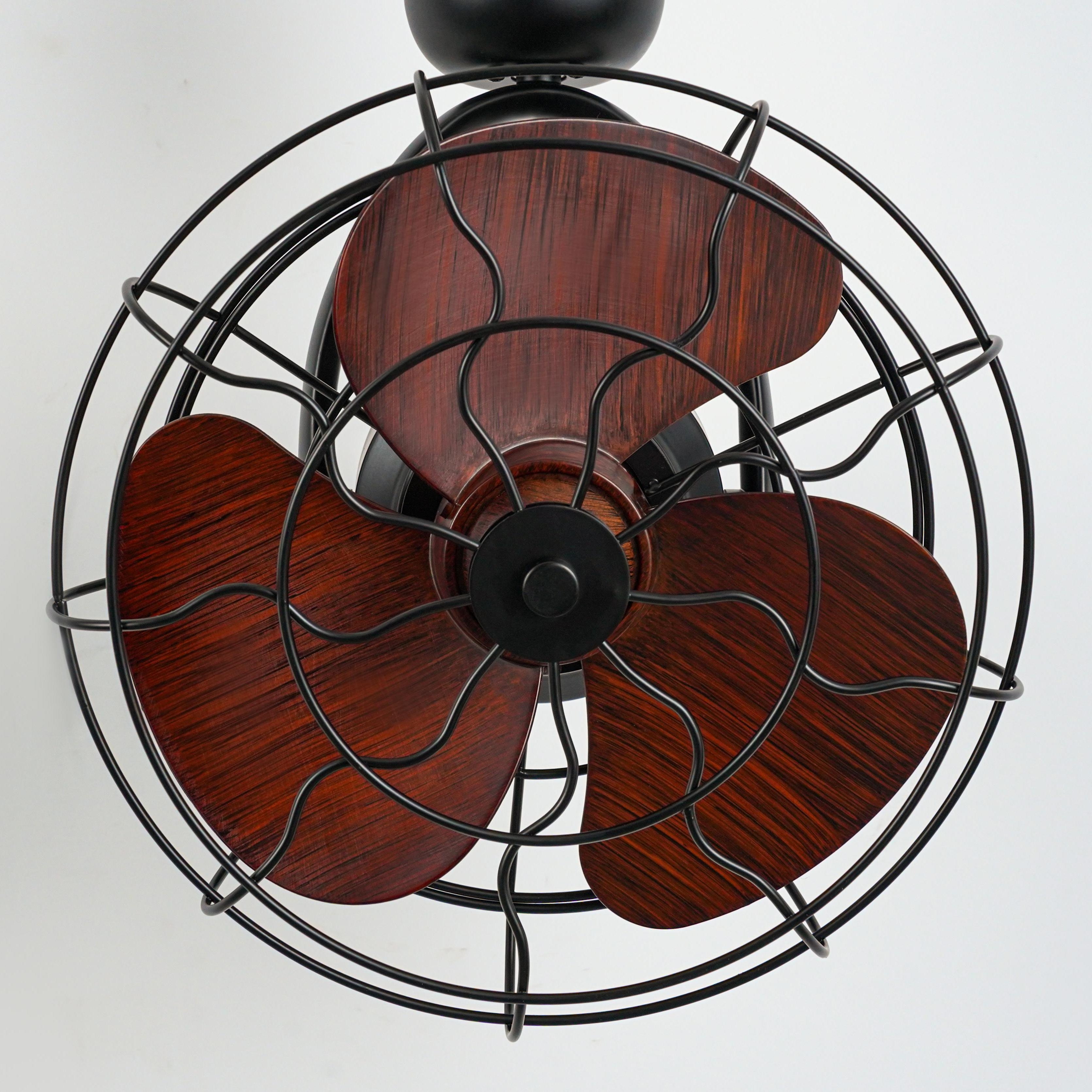 ECO Moving head small black ceiling fan for study kitchen bar use with remote control 12 inch wall fan and ceiling fan 12 inch