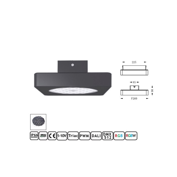 Modern IP65 Waterproof Outdoor Ceiling Light 20W 40W Surface Mounted Oval round Design for AC 220-240V