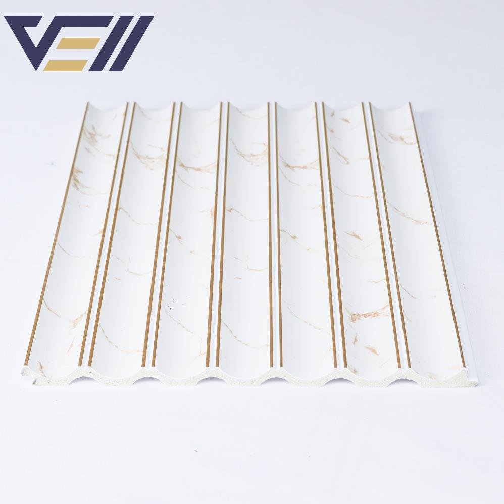 Wall Art Decor Light Weight Waterproof Fluted 3d Charcoal Louver Ps Wall Panel For Modelling