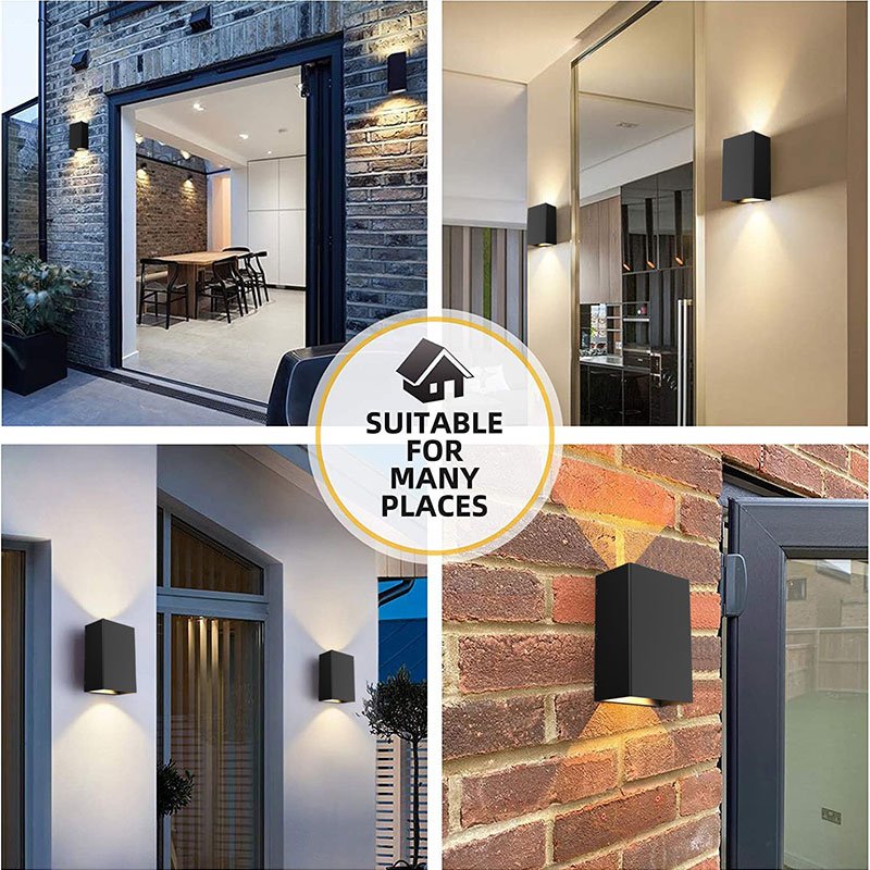 Ip65 Aluminum Exterior Modern Outside Garden Up And Down Waterproof Wall Light Led Outdoor Wall Lamp