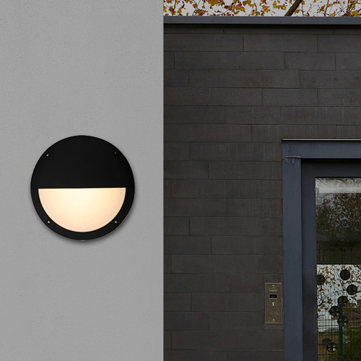 Outdoor IP68 Waterproof Round Oval 12W 24W 30W Aluminum Surface mounted ceiling light Exterior Moisture-proof Bulkhead Wall Lamp