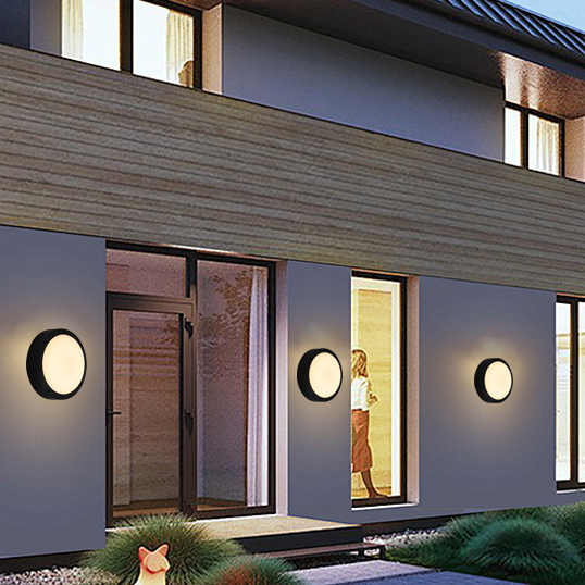 Outdoor IP68 Waterproof Round Oval 12W 24W 30W Aluminum Surface mounted ceiling light Exterior Moisture-proof Bulkhead Wall Lamp