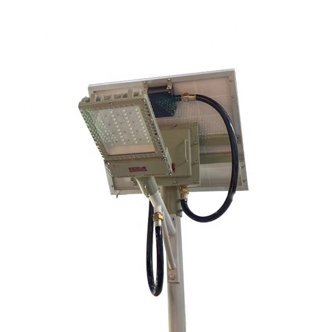 Atex Approved Ex-proof LED Solar Street Lamp IP66 100W Explosion Proof Solar Street Light with Solar Panel