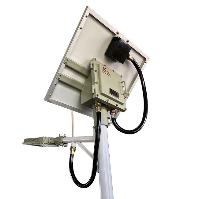 Atex Approved Ex-proof LED Solar Street Lamp IP66 100W Explosion Proof Solar Street Light with Solar Panel