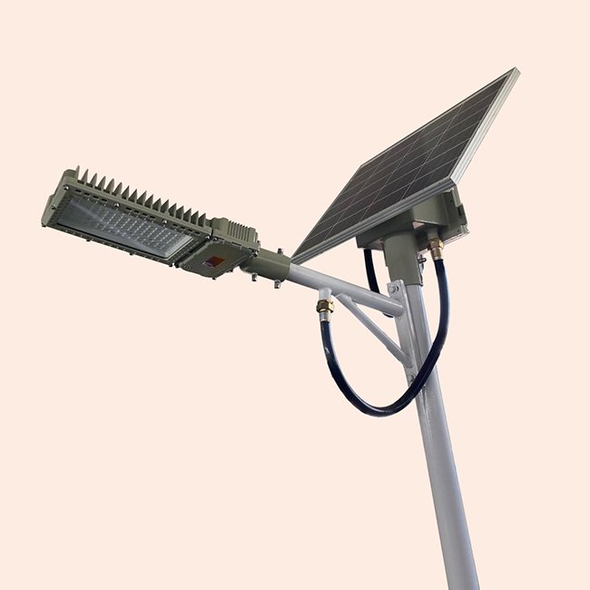 Atex Approved Ex-proof LED Solar Street Lamp IP66 100W Explosion Proof Solar Street Light with Solar Panel