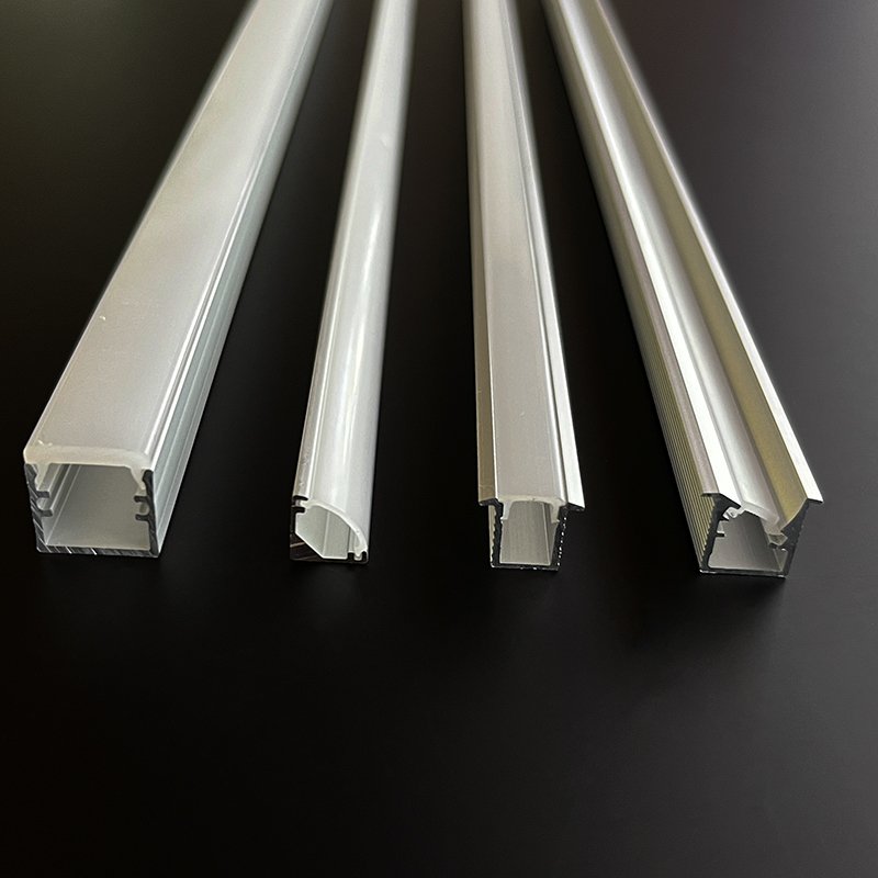 Customizable Surface Mounted Aluminum Profiles Channel With PC Cover Diffuser Light Strip Light For LED Lighting Channel
