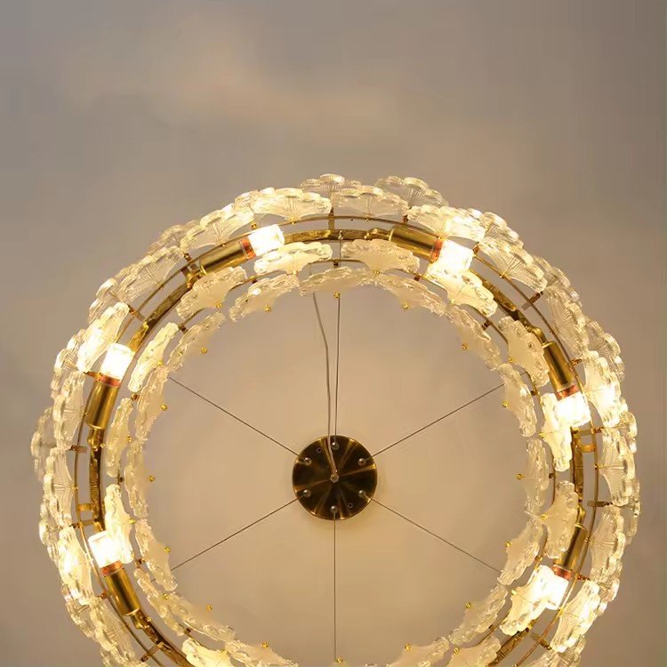 french style modern luxury living room light hotel villa led lamp large round ceiling mounted pendant lights chandelier