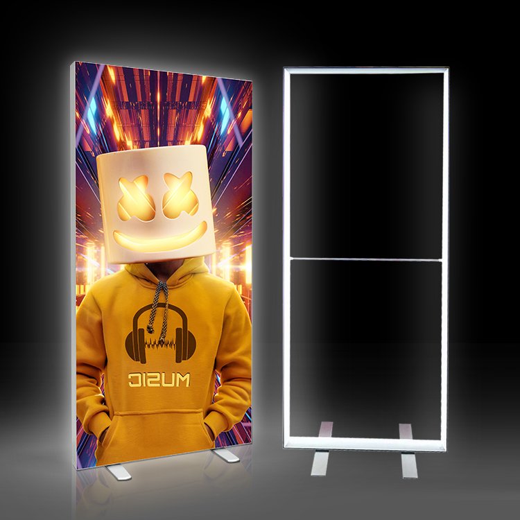 Lingtong Exhibition Trade Show Advertising Signage Aluminum Frameless Seg Photography Light Box Led Display