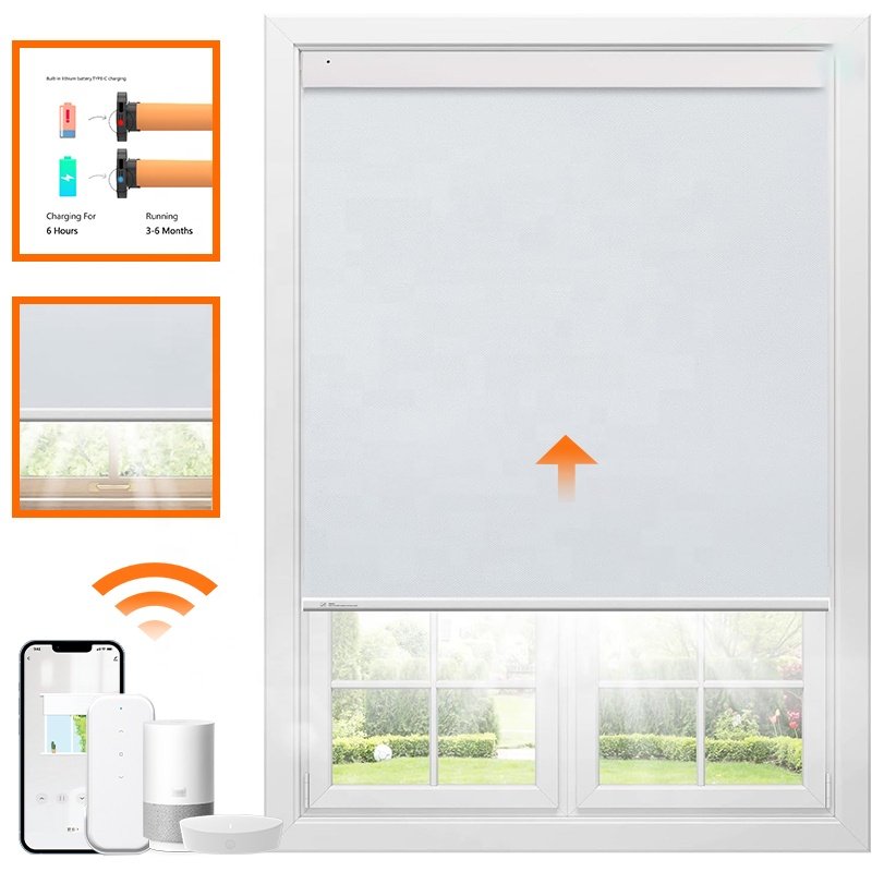Smart control Wireless Tuya Tubular Motors Electronic Limit Vertical Curtain