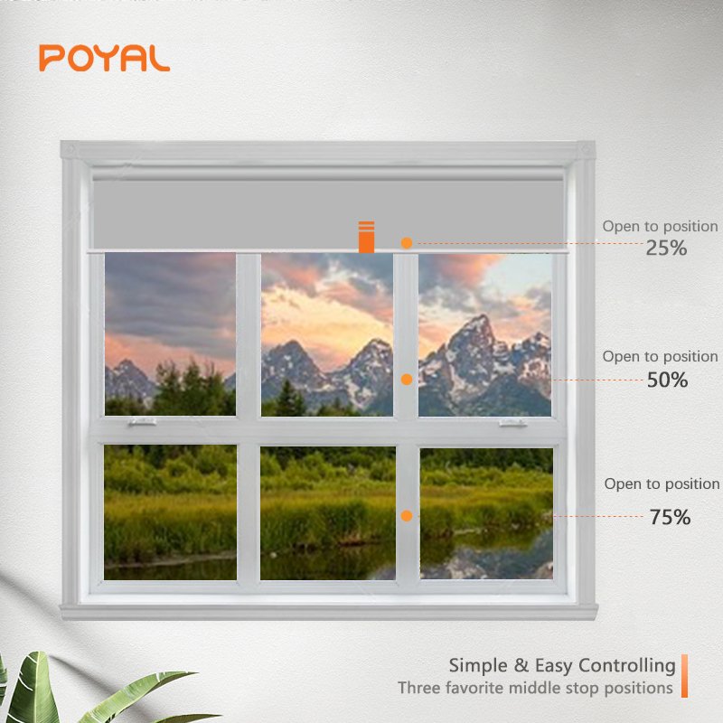 Smart control Wireless Tuya Tubular Motors Electronic Limit Vertical Curtain