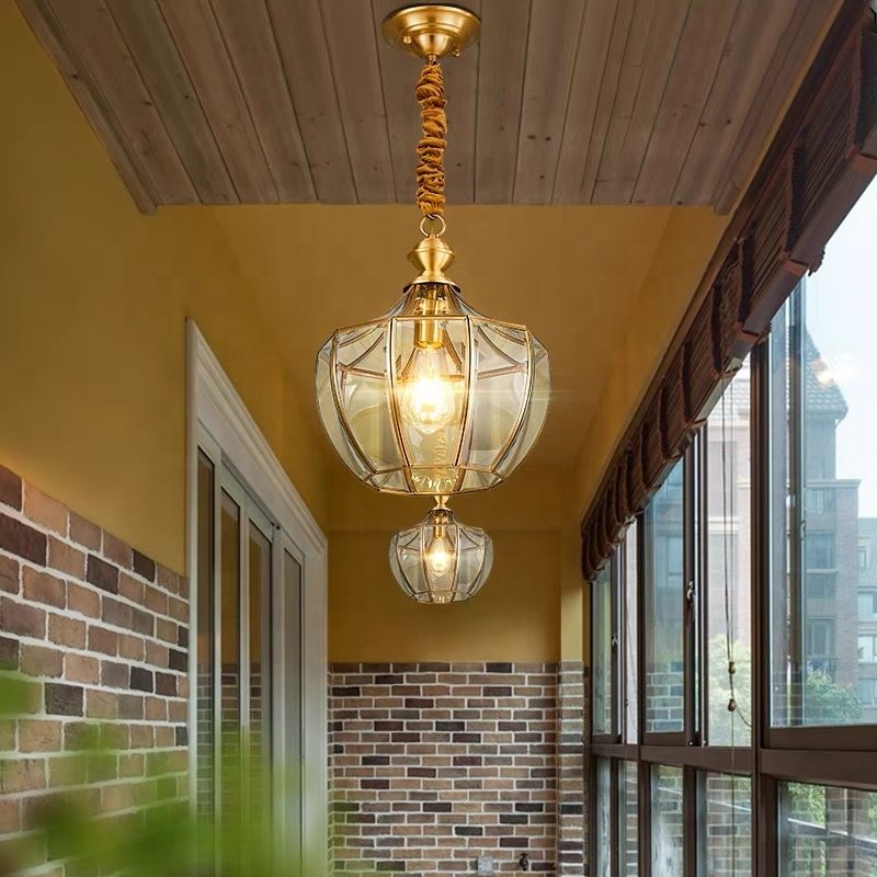 Outdoor chandelier villa entrance pavilion vineyard Sunshine room corridor chandeliers ceiling luxury pendant light
