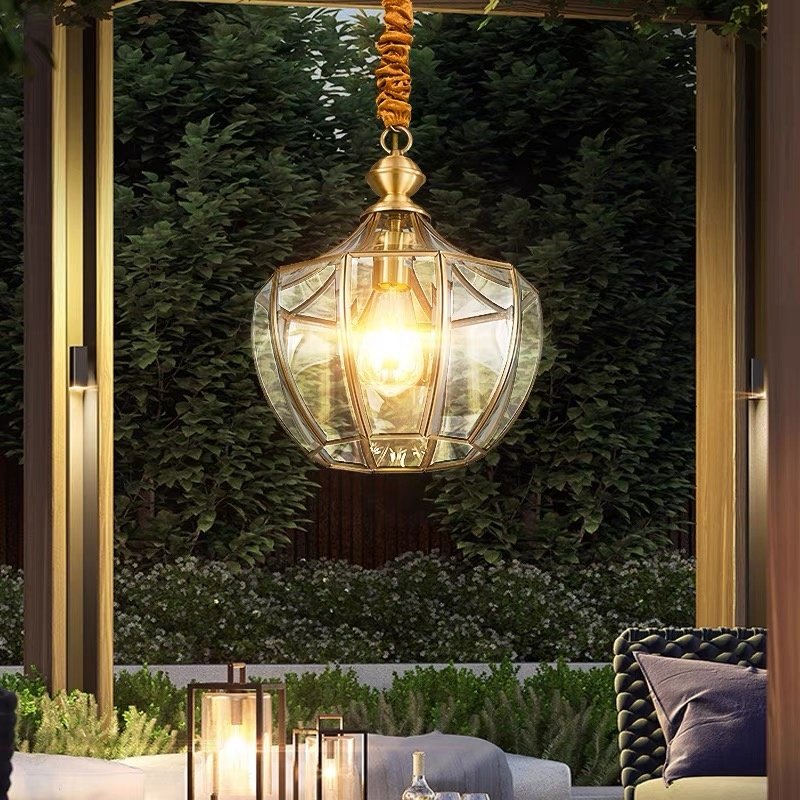 Outdoor chandelier villa entrance pavilion vineyard Sunshine room corridor chandeliers ceiling luxury pendant light