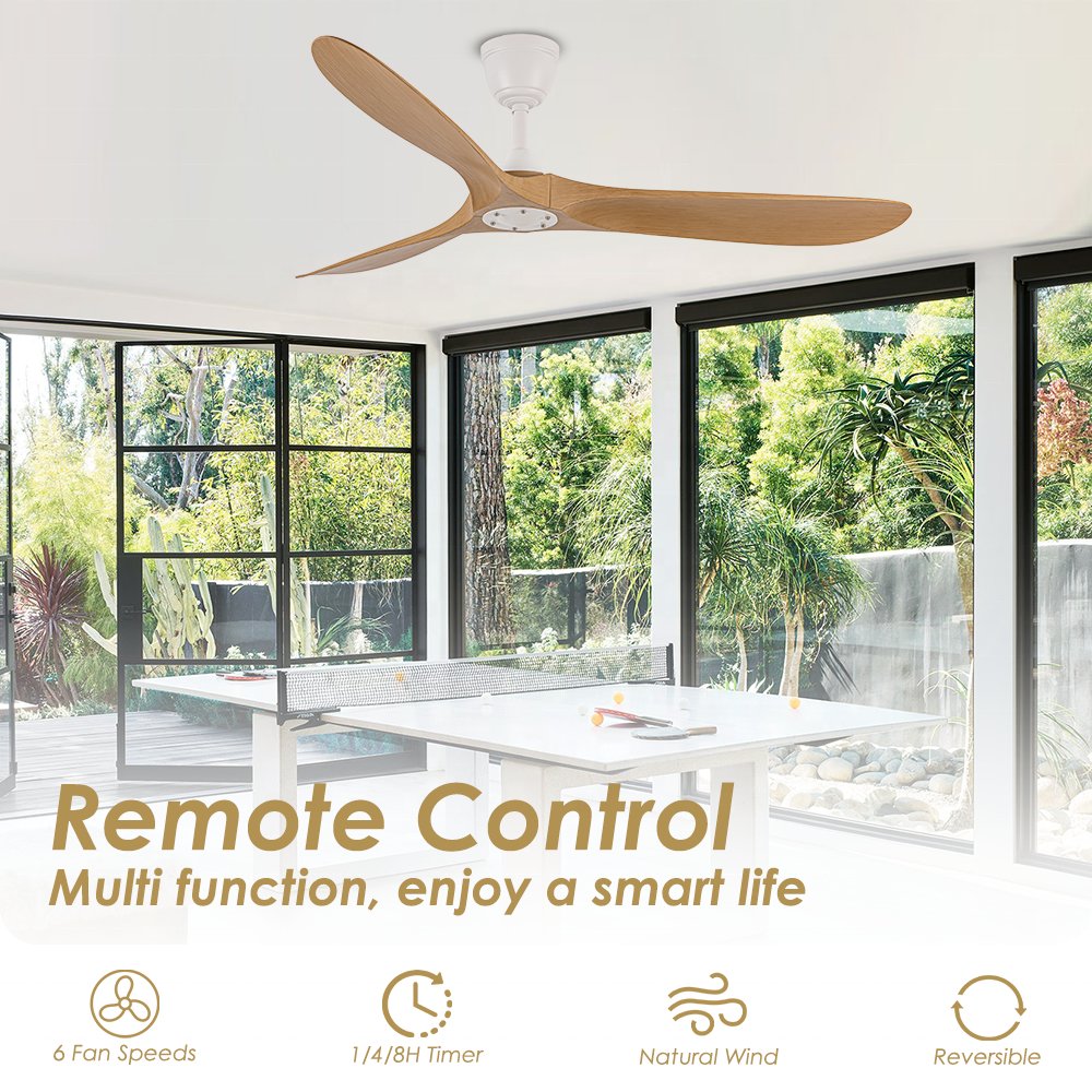 Wholesale 60" decorative ABS BLDC ceiling fan remote large plastic ceiling fans for home