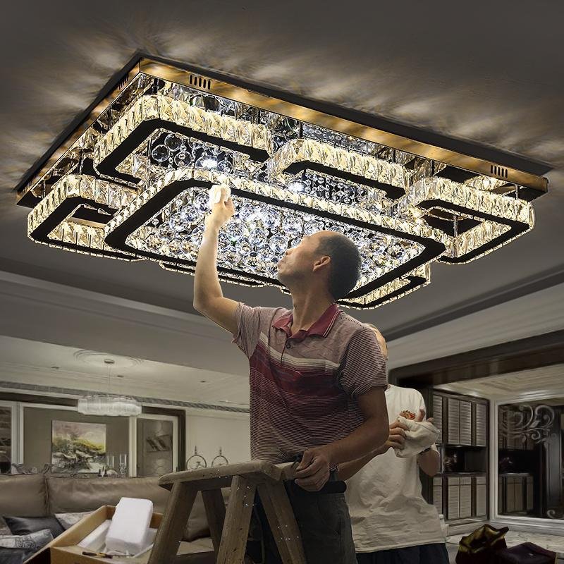 JYLIGHTING Hot Selling Crystal Ceiling Light Luxury Wedding Ceiling Lamp For Villas And High-End Hotels