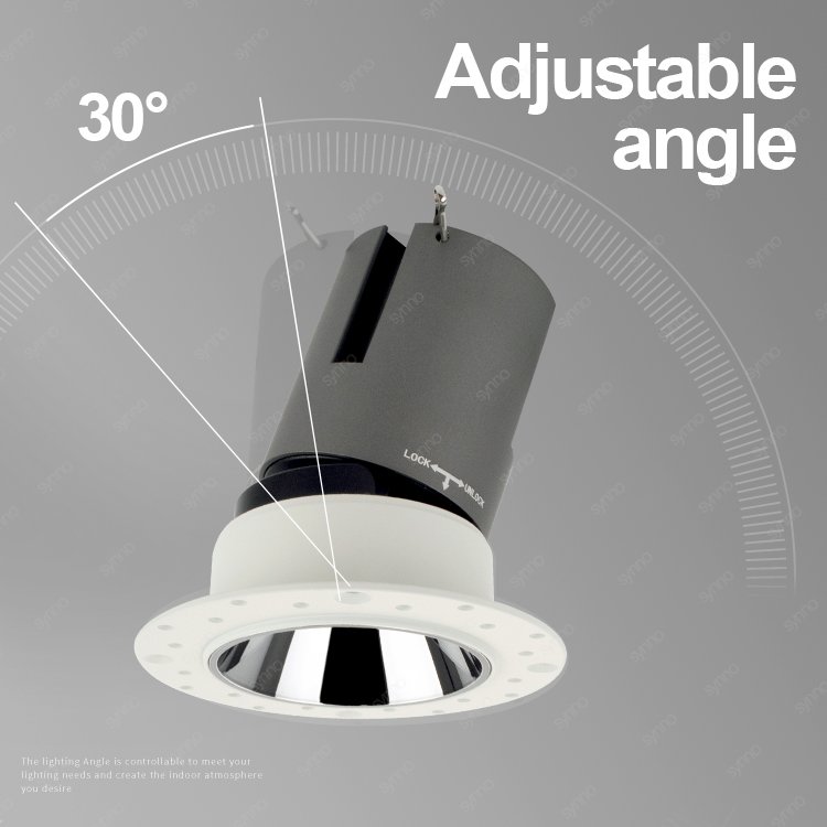 Round Square Recessed Anti-Glare Downlight Led Trimless 7w 9w 10w 15w 18w 25w Smd Down Light For Hotel Project Home Mall Shop