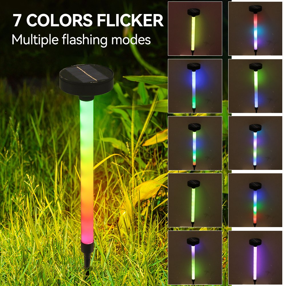 New Upgraded lampara solar panel led exterior lawn and garden outdoor lights led solar bollard lamp waterproof lawn light