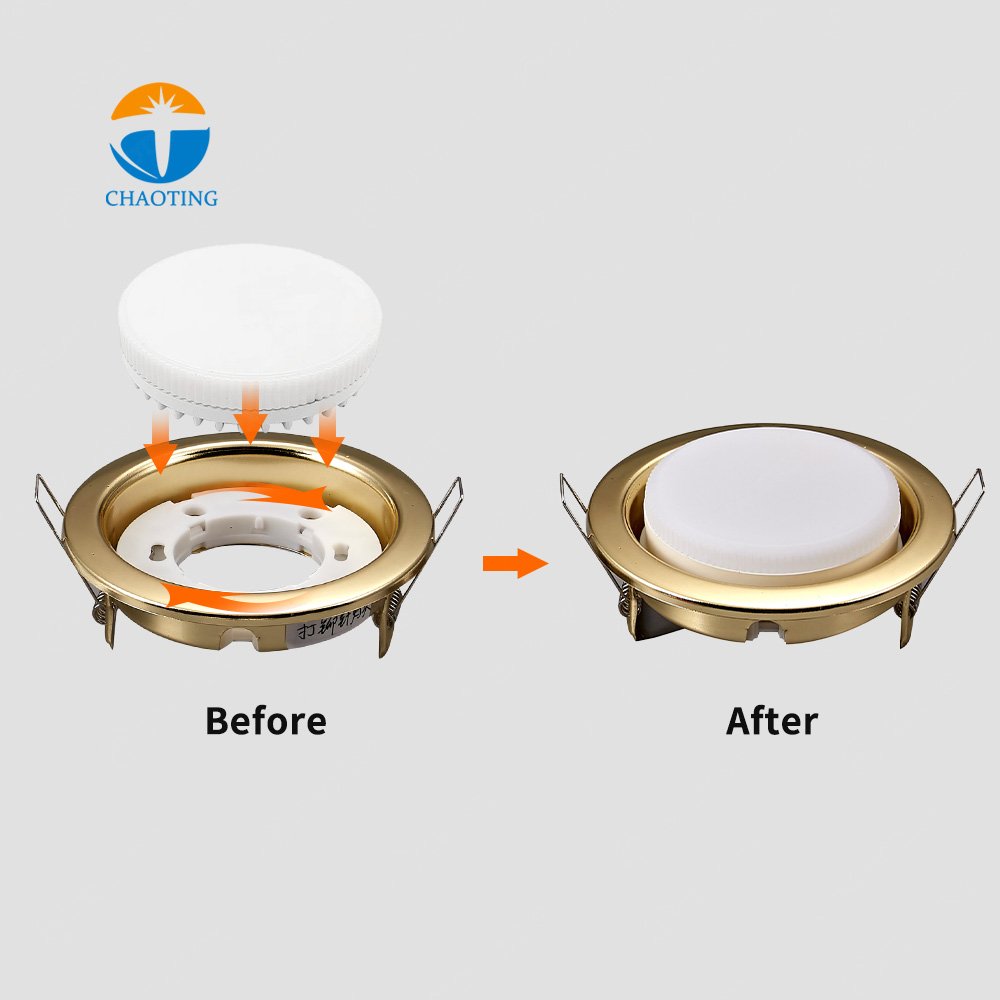 New Design GX53 Lamp Holder Standard Spot Lights Decor Indoor Fixtures Lighting Accessories Downlights GX53 Recessed Lamp Holder