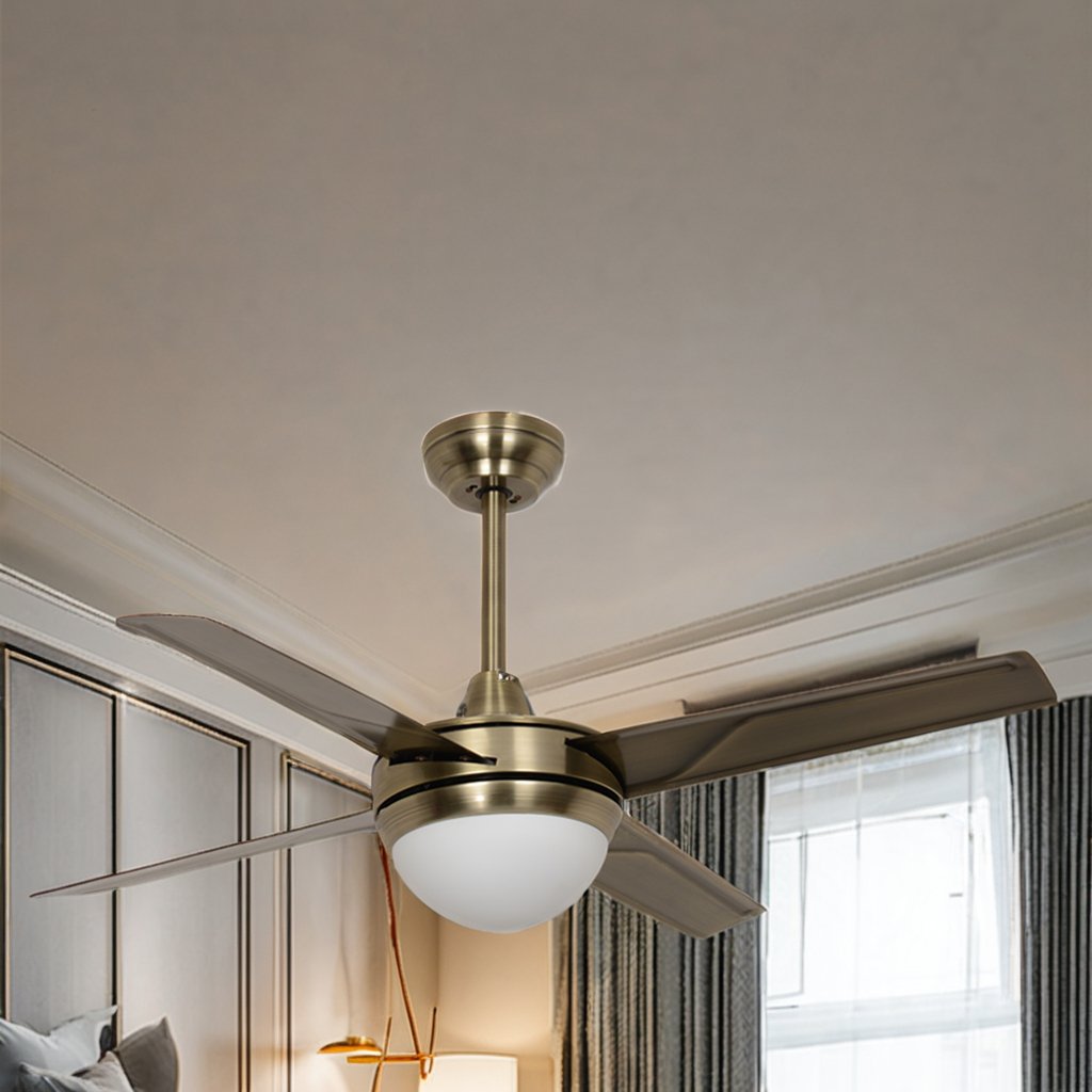48-inch Ceiling Fan Lamp 4 iron leaf DC motor frequency conversion mute high wind volume indoor and outdoor commercial fan lamp