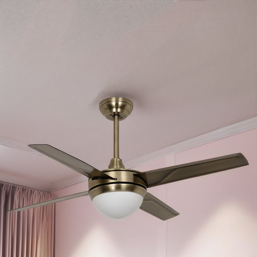 48-inch Ceiling Fan Lamp 4 iron leaf DC motor frequency conversion mute high wind volume indoor and outdoor commercial fan lamp