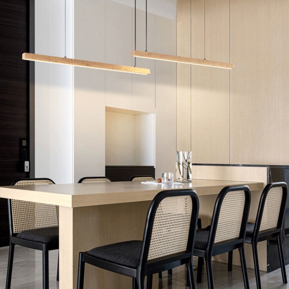 Modern minimalist Brown colour LED chandelier pendant lights for restaurant dining room office indoor lighting