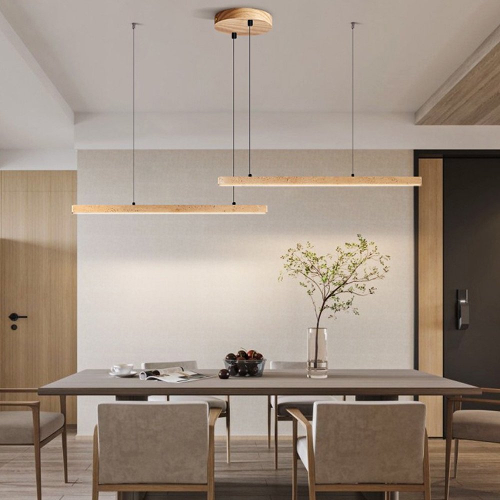 Modern minimalist Brown colour LED chandelier pendant lights for restaurant dining room office indoor lighting