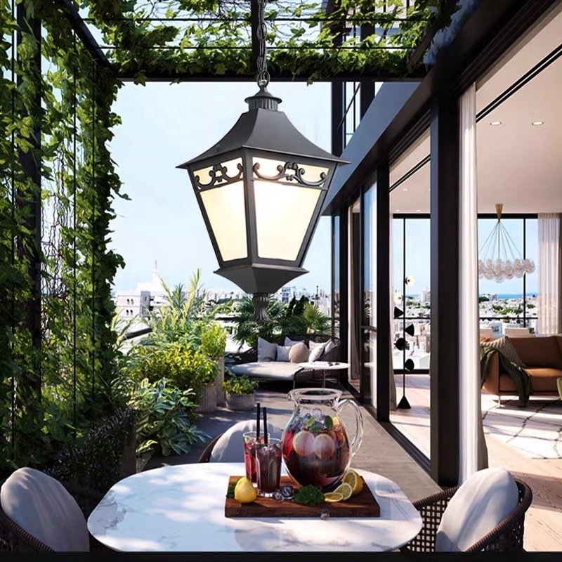 Factory wholesale waterproof chandeliers outdoor corridors balconies ceiling lights courtyard foyers, pavilions, outdoor rooms